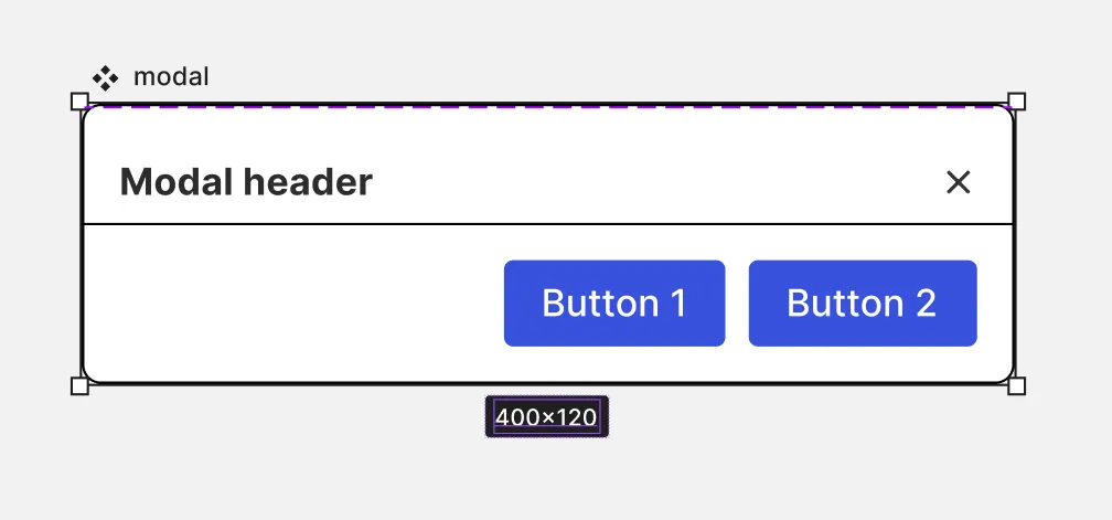 Empty dynamic content slot with purple outline