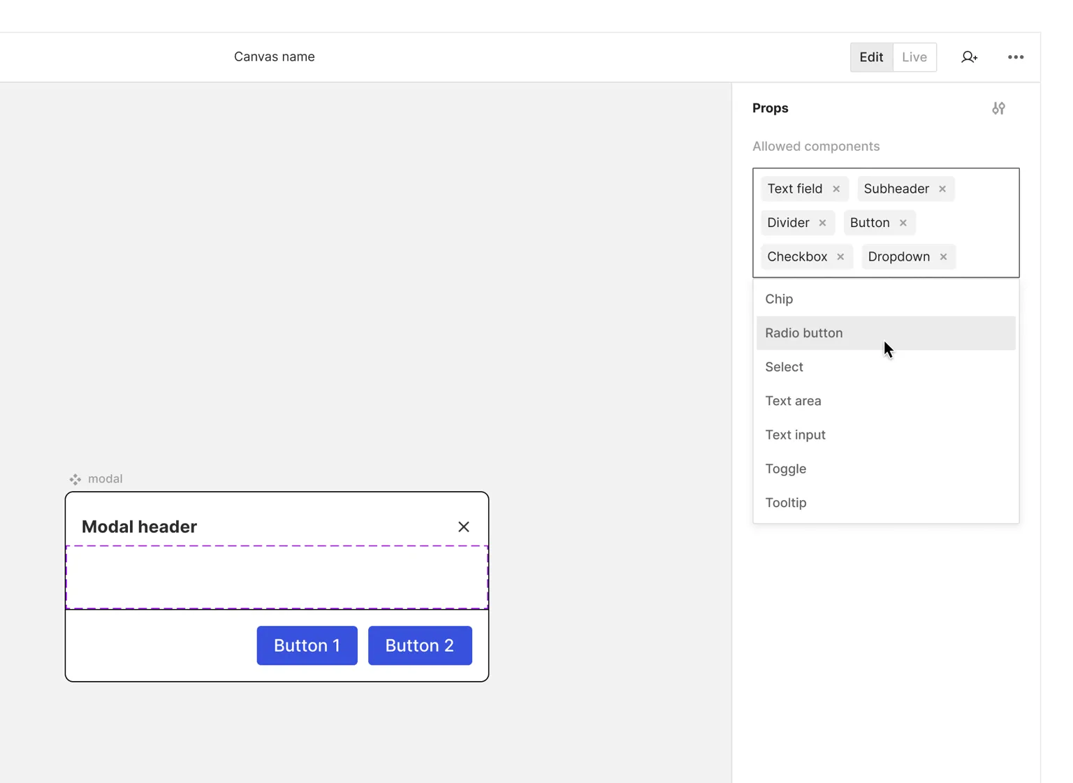 Populating dynamic slots in component instance