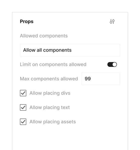 Dynamic slot properties