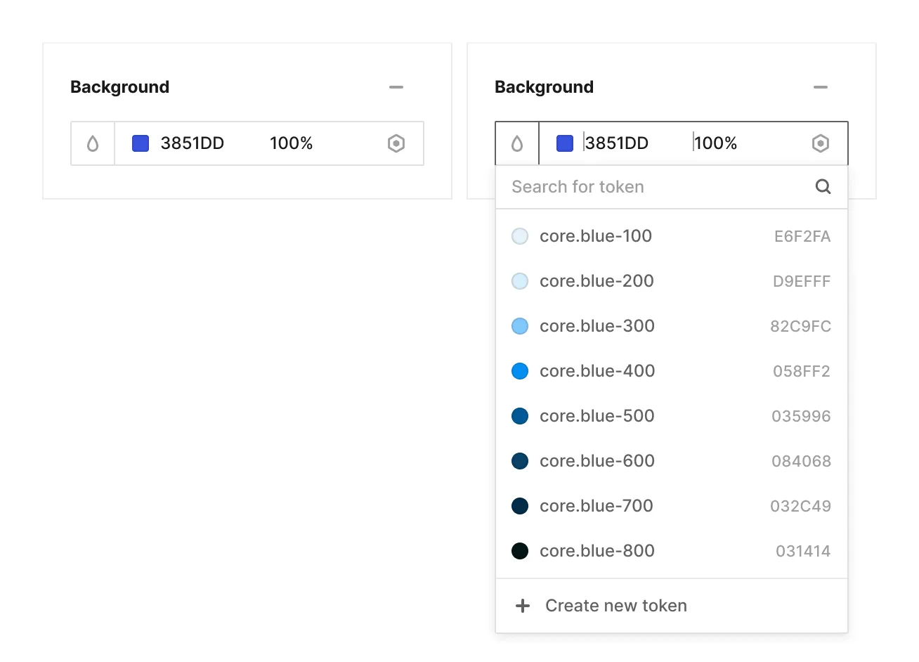 Hover for Token Selection